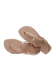 HAVAIANAS FLASH URBAN  Sandale flip flop rose / aur - Pantofi femei - 4