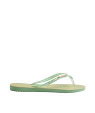 HAVAIANAS SLIM GLITTER FLOURISH Slapi de cauciuc gradina verde - Pantofi femei - 3