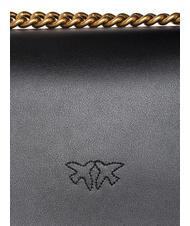 PINKO LOVE ONE MINI Geanta mini din piele de vitel aur negru-vechi - Genți femei - 5