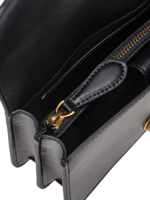 LOVE ONE MINI Geanta mini din piele de vitel aur negru-vechi - Genți femei