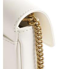 PINKO LOVE ONE POCKET Geanta de umar din piele mătase alb-aur antic - Genți femei - 3