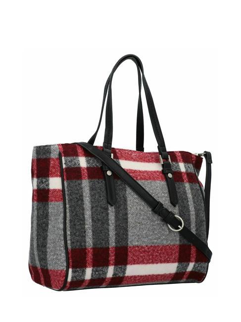 TROPHY Geantă mare de cumpărături din material textil gri inchis - Genți femei