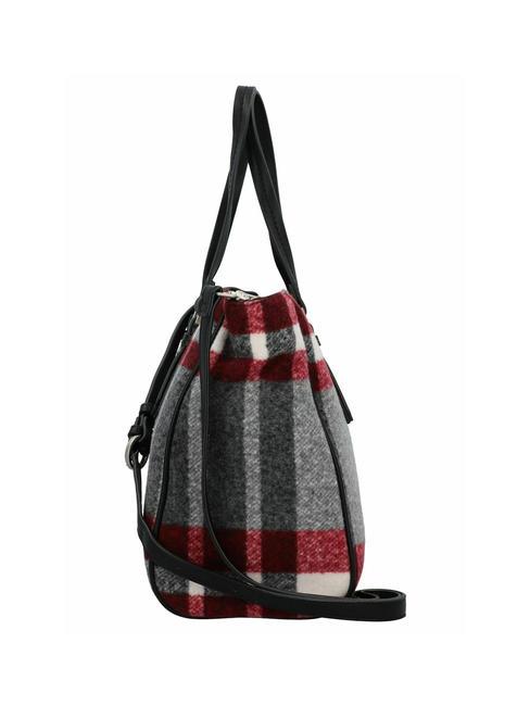 TROPHY Geantă mare de cumpărături din material textil gri inchis - Genți femei