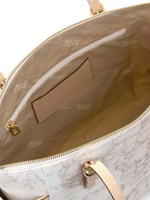 GEO WHITE Geantă de umăr mare alb - Genți femei