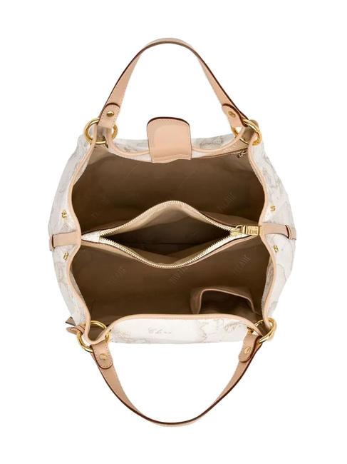 GEO WHITE Geanta medie cu bareta de umar alb - Genți femei