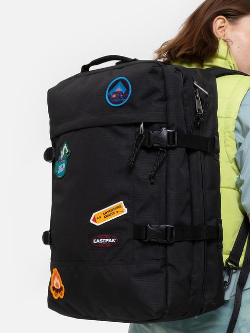 TRAVELPACK  Rucsac de voiaj, suport pc 17". petice de tabără negru - Rucsacuri pentru școală și timp liber