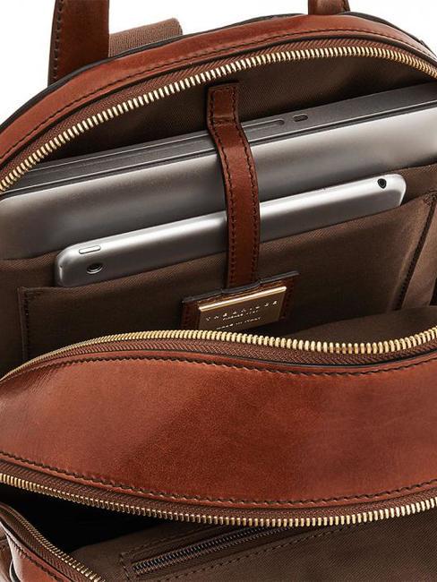 STORY Rucsac din piele pentru calculator de 13". BROWN - Rucsacuri pentru laptop