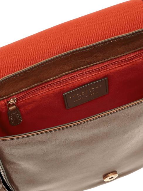 PEARLDISTRICT Geanta dubla functie din piele BROWN - Genți femei