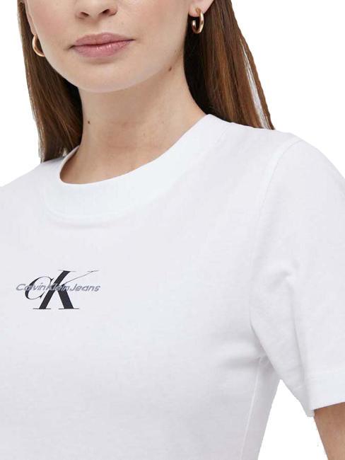 CK JEANS MONOLOGO Tricou slim-fit din bumbac Alb strălucitor - tricou