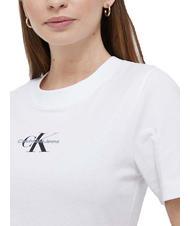 CALVIN KLEIN CK JEANS MONOLOGO Tricou slim-fit din bumbac Alb strălucitor - tricou - 3