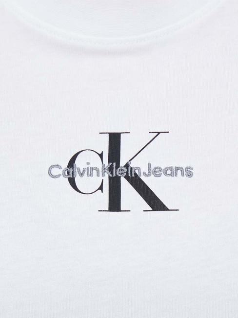 CK JEANS MONOLOGO Tricou slim-fit din bumbac Alb strălucitor - tricou