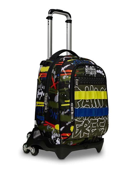 JACK FLUO BELTS Rucsac troler 3 in 1, detasabil verde de camuflaj - Rucsacuri cu role