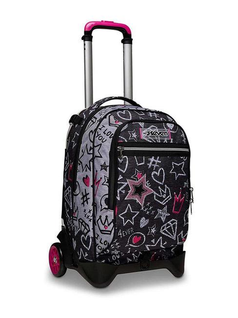 JACK ZIPPER GLAMY Rucsac troler detasabil steelgray - Rucsacuri cu role