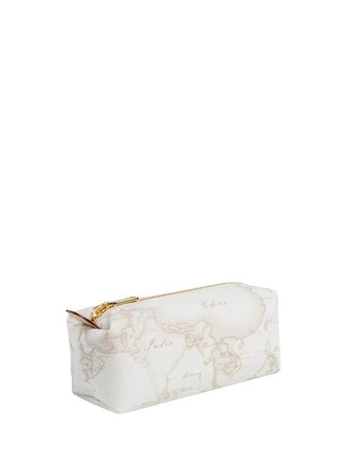 GEO CLASSIC Geanta cosmetica cu fermoar alb - Genți plic și truse