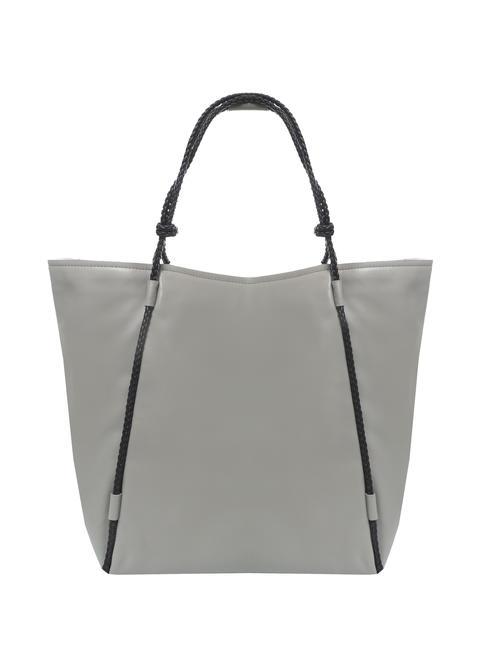 SINFONIA Geantă de umăr shopper din piele piatră - Genți femei