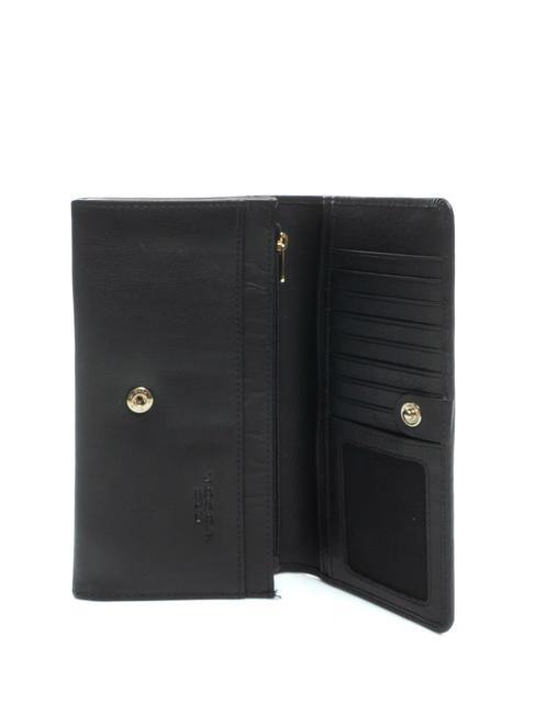 NIZZA Portofel trifold cu crampoane negru - Portofele femei