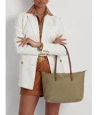 RALPH LAUREN KEATON Geanta de cumparaturi medie lut - Genți femei - 6