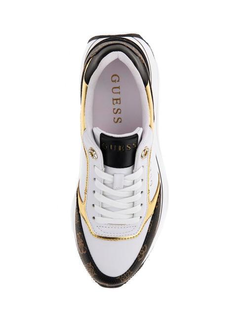 CAMRIO Adidași cu platformă Alb / maro - Pantofi femei