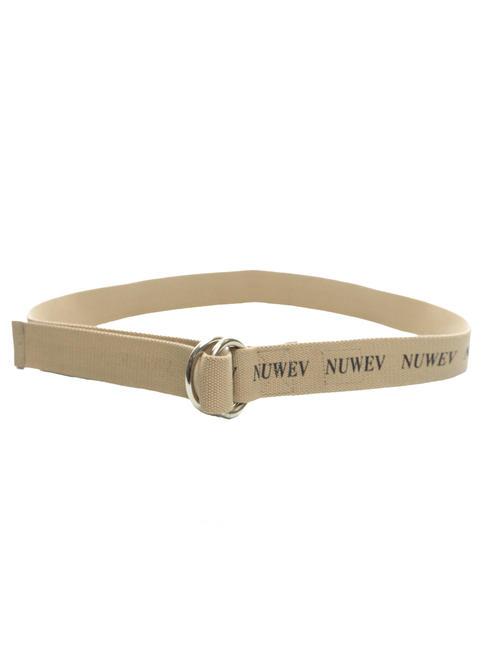 NUWEV Curea din pânză și piele sfoară/negru - Curele