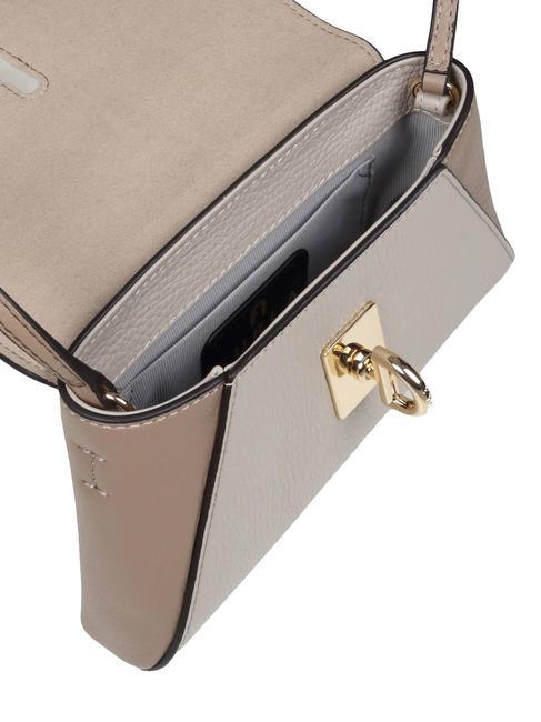 NET Geanta rama din piele marshmallow+fullmoon+greige - Genți femei