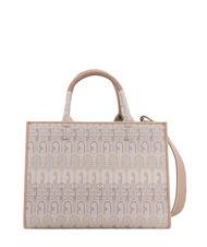 FURLA OPPORTUNITY S Geantă tote jacquard reciclată TONELE NATURALE - Genți femei - 3