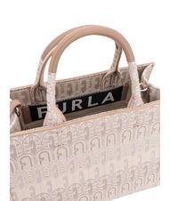 FURLA OPPORTUNITY S Geantă tote jacquard reciclată TONELE NATURALE - Genți femei - 4