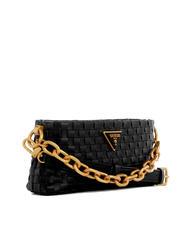 GUESS LISBET Geantă de umăr &icirc;mpletită BLACK - Genți femei - 2