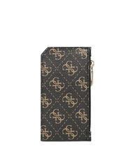 GUESS AIETA Suport card cu portmonee logo maro - Portofele femei - 2