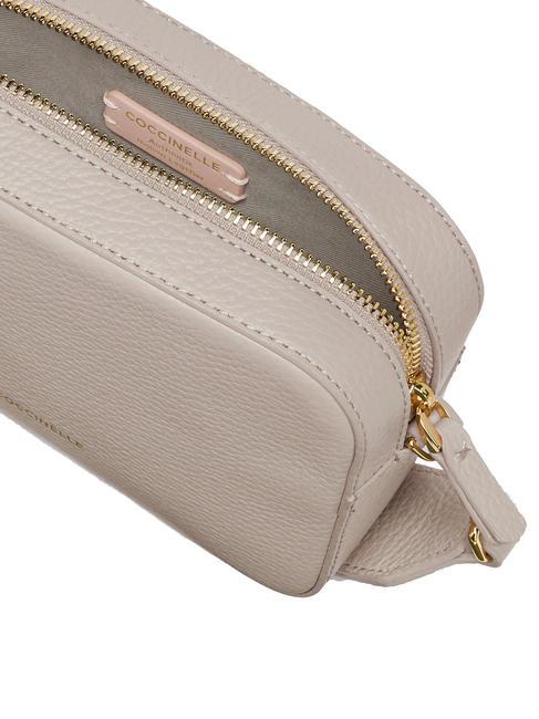 TEBE Geanta de umar din piele texturata roz pudră - Genți femei