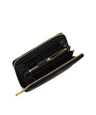 COCCINELLE METALLIC SOFT Portofel din piele texturată cu fermoar negru - Portofele femei - 2