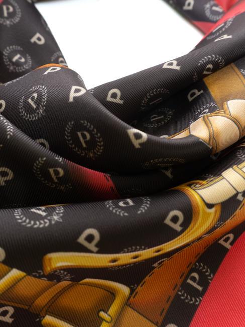 TWILL Esarfa imprimata negru și fucsia - Eșarfe