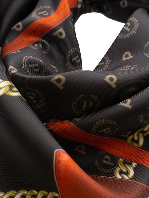 TWILL CHAIN Eșarfă imprimată negru și roșu - Eșarfe