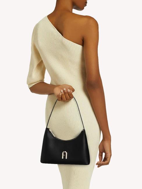 DIAMANTE Geantă mică cu cadru negru - Genți femei