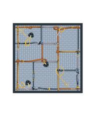 POLLINI TWILL Esarfa imprimata gri și albastru - Eșarfe - 4