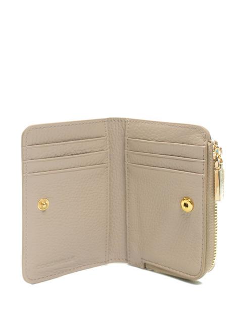 METALLIC SOFT Suport card din piele pow/roz - Portofele femei