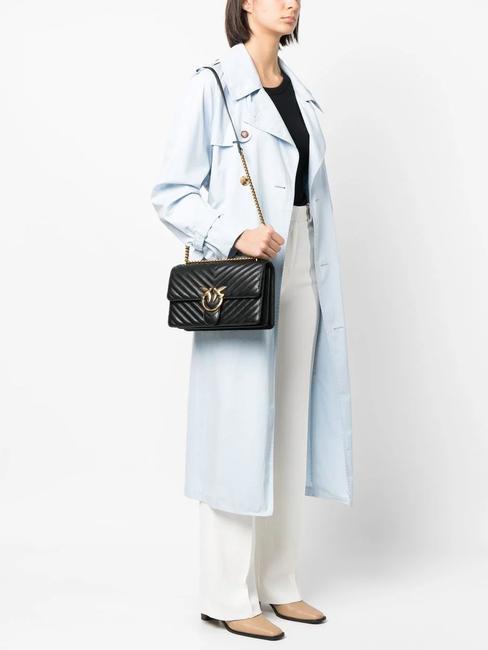 CLASSIC LOVE ONE Geanta din piele Nappa aur negru-vechi - Genți femei