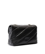 PINKO CLASSIC LOVE PUFF Geanta din piele Nappa negru-argint vechi - Genți femei - 2
