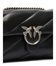 PINKO CLASSIC LOVE PUFF Geanta din piele Nappa negru-argint vechi - Genți femei - 3