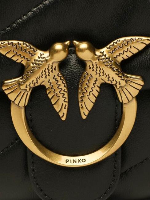 MINI LOVE BAG Geanta Nappa aur negru-vechi - Genți femei