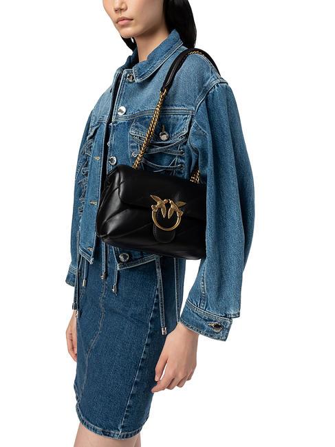 MINI LOVE BAG Geanta Nappa aur negru-vechi - Genți femei