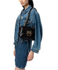 PINKO MINI LOVE BAG Geanta Nappa aur negru-vechi - Genți femei - 6