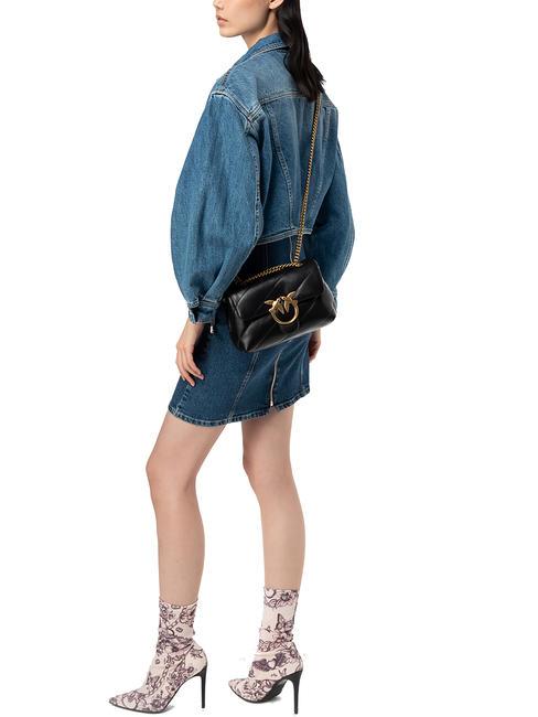 MINI LOVE BAG Geanta Nappa aur negru-vechi - Genți femei