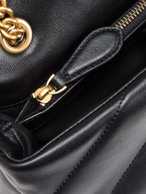 CLASSIC LOVE PUFF Geanta din piele Nappa aur negru-vechi - Genți femei