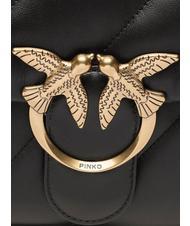 PINKO BIG LOVE PUFF Geanta din piele Nappa aur negru-vechi - Genți femei - 4