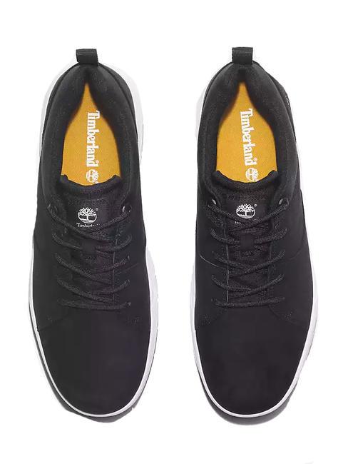MAPLE GROVE Tenisi oxford din piele nubuck Jetblack - Pantofi bărbați