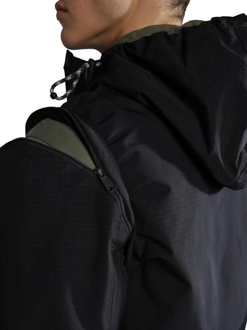 URBAN MODULAR Jachetă cu mâneci detașabile negru 041 - Geci de bărbați