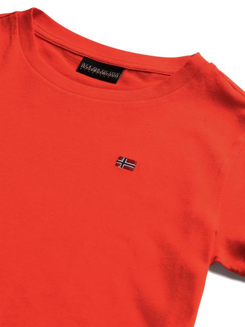 K SALIS SS 2 Tricou din bumbac cu micro steag cireș roșu r05 - Tricou copil