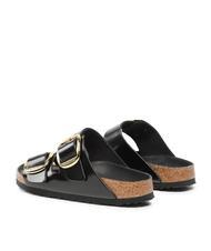 BIRKENSTOCK ARIZONA Big Buckle Sandale papuci din piele strălucește negru - Pantofi unisex - 4