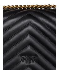 PINKO MINI LOVE BAG O geantă chevron aur negru-vechi - Genți femei - 5