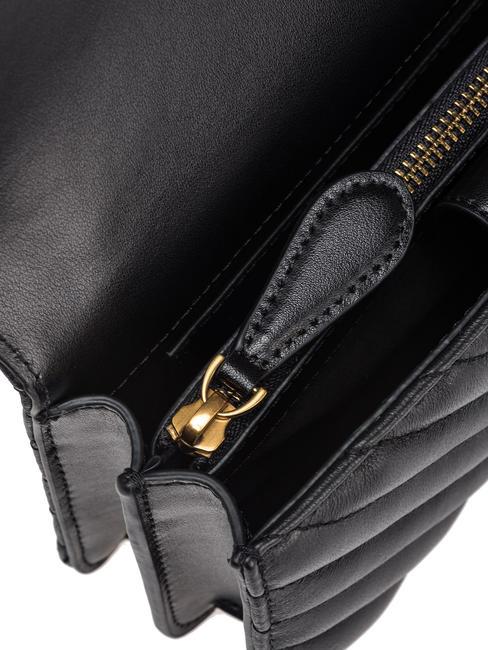 MINI LOVE BAG O geantă chevron aur negru-vechi - Genți femei